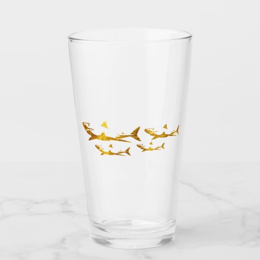 Goldene Haie Glas (Vorderseite)