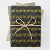 goldene Halterungen mit dunklem Hintergrund Geschenkpapier Set (Beispiel)