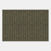 goldene Halterungen mit dunklem Hintergrund Geschenkpapier Set (Vorderseite)