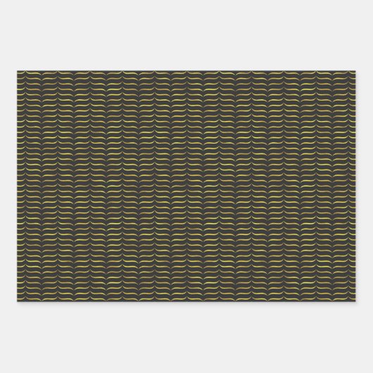 goldene Halterungen mit dunklem Hintergrund Geschenkpapier Set (Vorderseite)