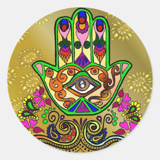 Goldene Hand Fatima, Sticker (Vorderseite)