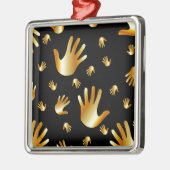 goldene Hände Ornament Aus Metall (Links)