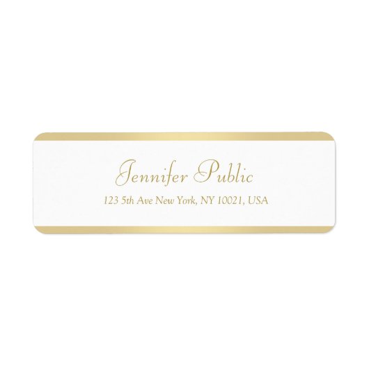 Goldene handgeschriebene Skriptvorlage Moderne (Vorne)