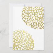 Goldene handgezeichnet Petal-Muster-Probe Hochzeit Einladung (Rückseite)