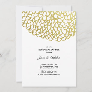 Goldene handgezeichnet Petal-Muster-Probe Hochzeit Einladung