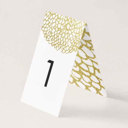 Goldene handgezeichnet Petal-Pattern-Hochzeit (Rückseite)