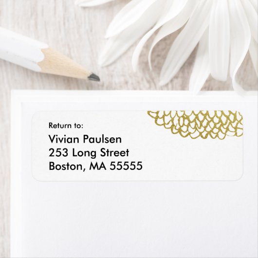 Goldene handgezeichnet Petal-Pattern-Hochzeit (Insitu)