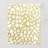 Goldene handgezeichnet Petal-Pattern-Hochzeit (Rückseite)