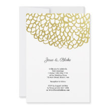 Goldene handgezeichnet Petal-Pattern-Hochzeit