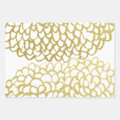 Goldene handgezeichnet Petal-Pattern-Hochzeit Geschenkpapier Set (Vorderseite 2)