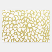 Goldene handgezeichnet Petal-Pattern-Hochzeit Geschenkpapier Set (Vorderseite)