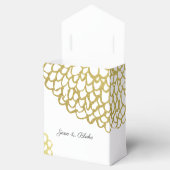 Goldene handgezeichnet Petal-Pattern-Hochzeit Geschenkschachtel (Geöffnet)