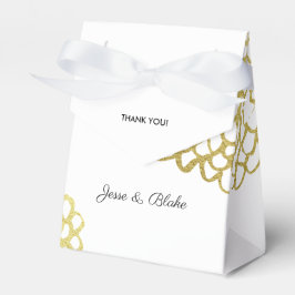 Goldene handgezeichnet Petal-Pattern-Hochzeit Geschenkschachtel