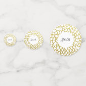 Goldene handgezeichnet Petal-Pattern-Hochzeit Konfetti (Vorderseiten)