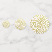 Goldene handgezeichnet Petal-Pattern-Hochzeit Konfetti (Rückseiten)