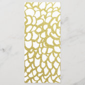 Goldene handgezeichnet Petal-Pattern-Hochzeit Menükarte (Rückseite)