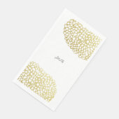 Goldene handgezeichnet Petal-Pattern-Hochzeit Serviette (Ecke)