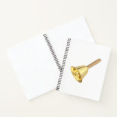 Goldene Handglocke mit Holzgriff Notizblock (Innenseite)