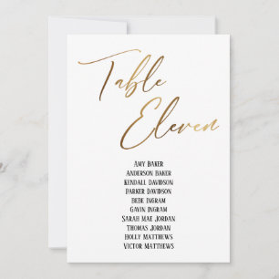 Goldene Handschrift-Tisch Elf Sitzordnung
