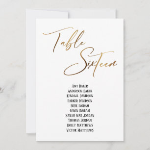 Goldene Handschrift-Tisch Sechzehn Sitzordnung