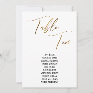 Goldene Handschrift-Tisch Zehn Sitzordnung