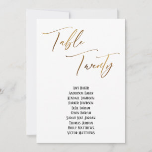 Goldene Handschrift-Tisch Zwanzig Sitzordnung