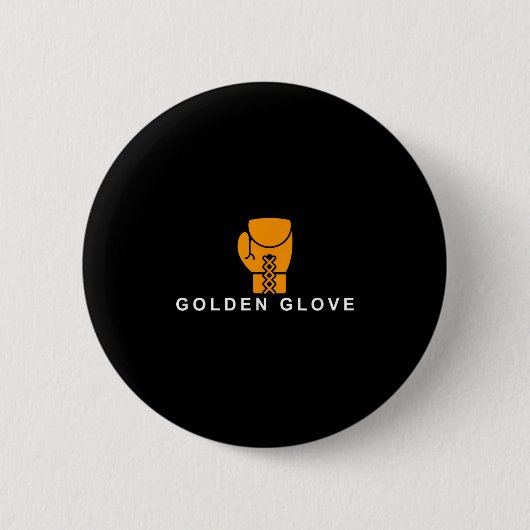 Goldene Handschuhmotivation Button (Vorderseite)