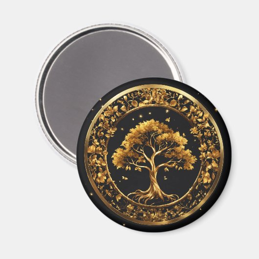 "Goldene Harmonie: Baum des Dreams Magnet" Magnet (Vorderseite/Rückseite)