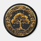 "Goldene Harmonie: Baum des Dreams Magnet" Magnet (Vorne)
