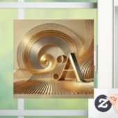 Goldene Harmonie Fensteraufkleber (Zuhause)