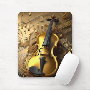 Goldene Harmonie: Vintage Violine auf schimmernden Mousepad