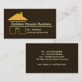 goldene Haus-Visitenkarte Visitenkarte (Vorne/Hinten)