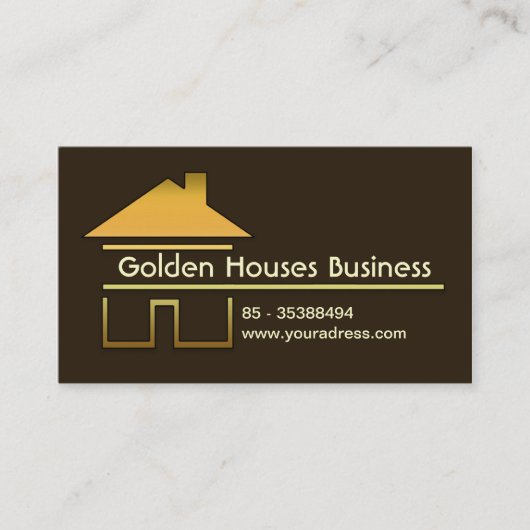 goldene Haus-Visitenkarte Visitenkarte (Vorderseite)