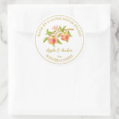 Goldene hausgemachte Apfelkerze | weiß Runder Aufkleber (Tasche)