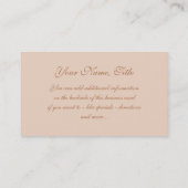 Goldene hawaiische Blumen-Geschäfts-Karten Visitenkarte (Rückseite)