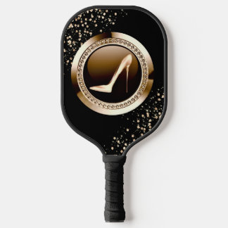 Goldene Heelse und schwarzes Pickleball-Paddel Pickleball Schläger