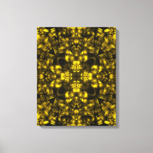 Goldene Heilige Energie Fraktale Kunst Leinwanddruck