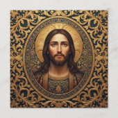 Goldene Heilige Ikone - Jesus Einladung (Vorderseite)