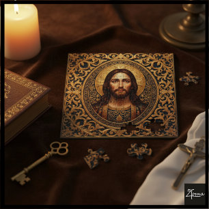 Goldene Heilige Ikone - Jesus Puzzle