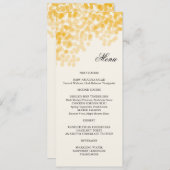 Goldene helle Duschen-Menü-Karte Menükarte (Vorne/Hinten)