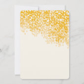 Goldene helle rustikale Hochzeits-Einladungen der Einladung (Rückseite)