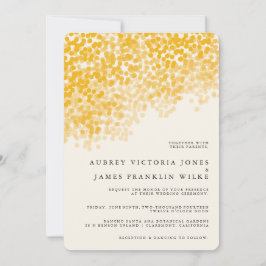 Goldene helle rustikale Hochzeits-Einladungen der Einladung