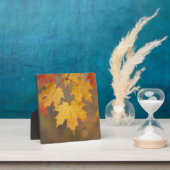 Goldene Herbst-Ahornblätter Fotoplatte (InSitu)