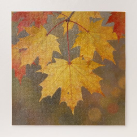 Goldene Herbst-Ahornblätter Puzzle (Vertikal)