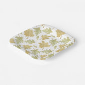 Goldene Herbst-Blätter im Wasserfarblook zum Thank Pappteller (Gewinkelt)