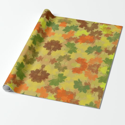 Goldene Herbst-Herbstlaube Geschenkpapier (Ungerollt)