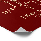 Goldene Herbstausbrüche Burgund Rote Hochzeit im H Poster (Ecke)