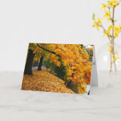 Goldene Herbstbäume Karte (Gelbe Blume)