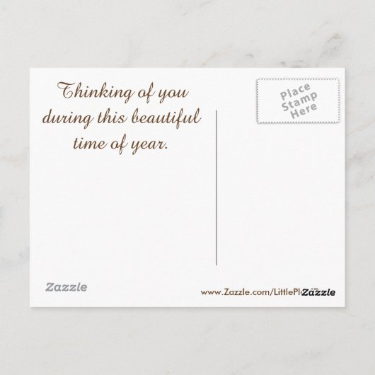 Goldene Herbstbäume Postkarte (Rückseite)