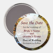 Goldene Herbstbäume Save the Date Magnet (Vorderseite/Rückseite)